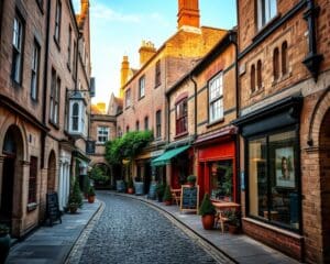 Historische Gassen in Lincoln, England