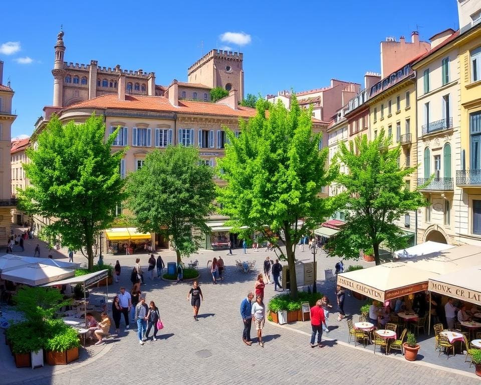 Historische Plätze in Lyon, Frankreich