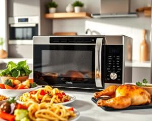 Mikrowellen mit Heißluft für schnelle Mahlzeiten
