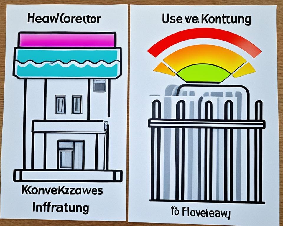 Vergleich zwischen Infrarotheizung und Konvektor