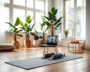 Virtuelle Fitnesskurse: Yoga und Pilates für zu Hause