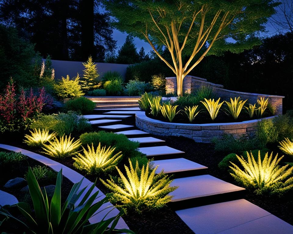 moderne LED-Gartenbeleuchtung