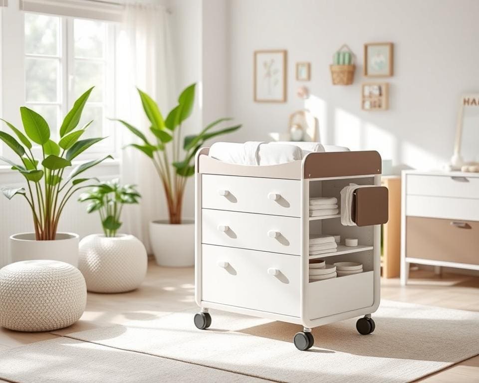 Mobile Wickeltisch: Alles in Reichweite, immer bereit.