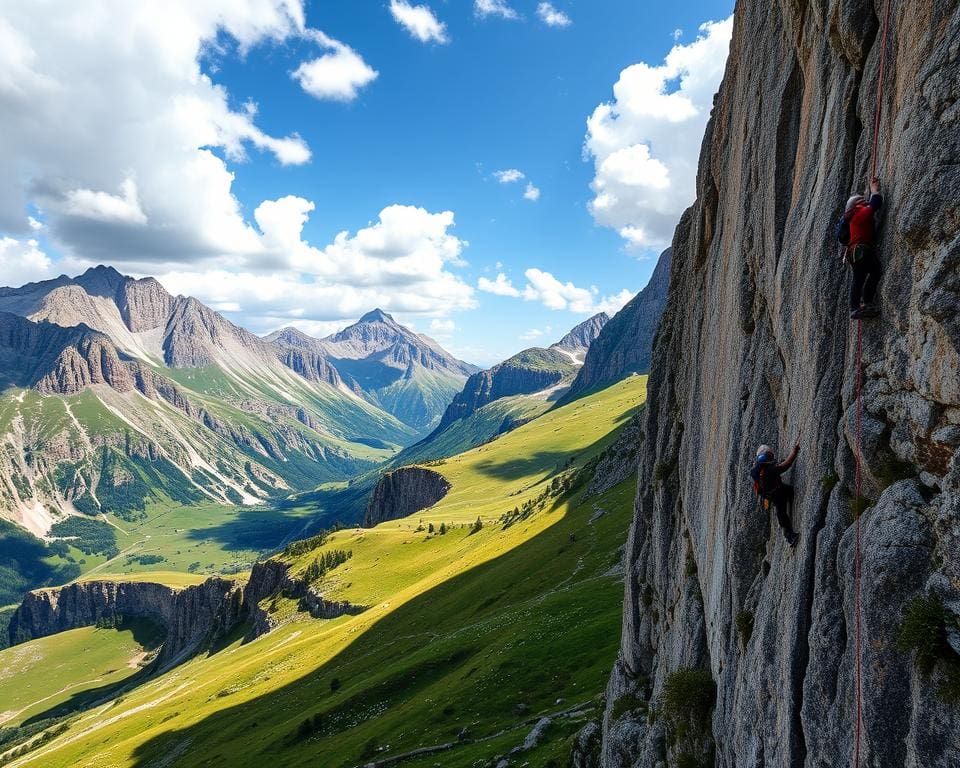 Action in den Alpen