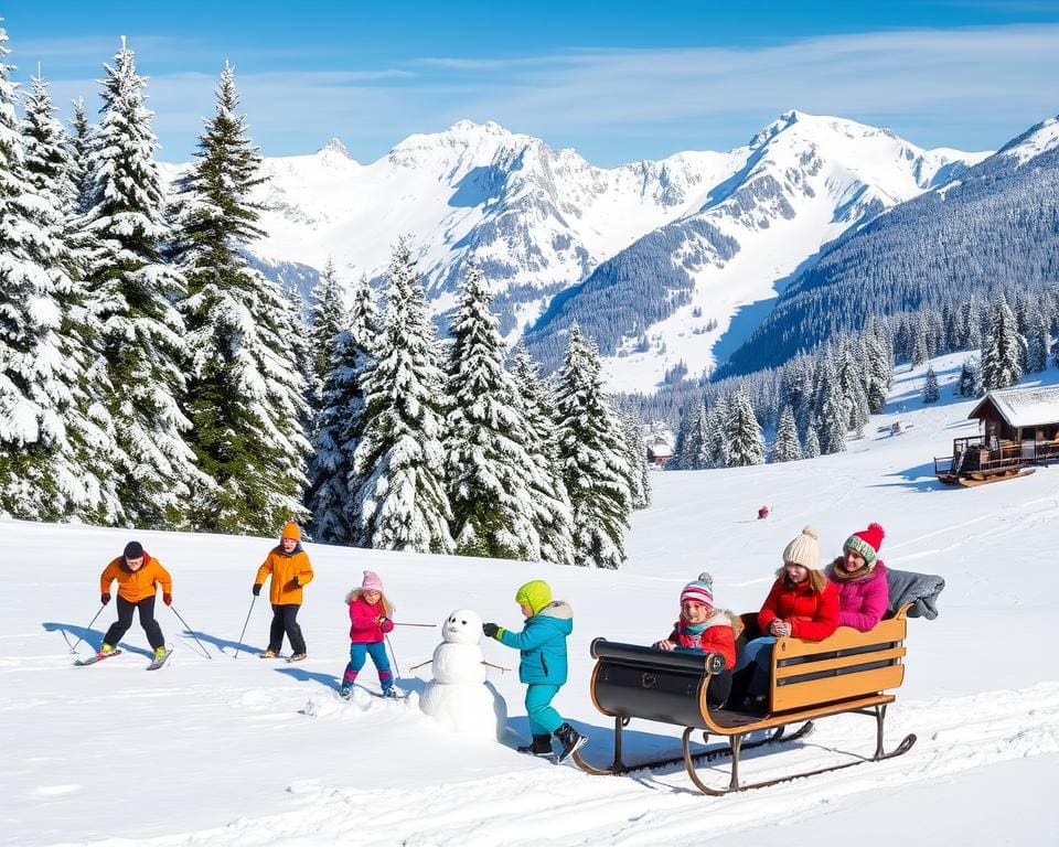 Aktivitäten im Schnee für die Familie