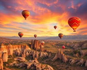 Heißluftballonfahrten über Kappadokien, Türkei