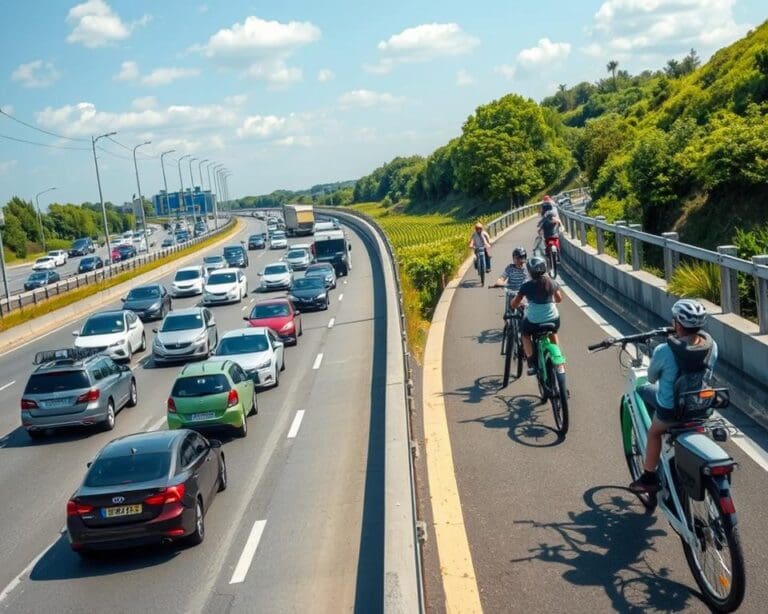 Können E-Bikes den Verkehr auf Autobahnen entlasten?