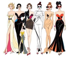Modeillustrationen: Die Kunst der Modezeichnung