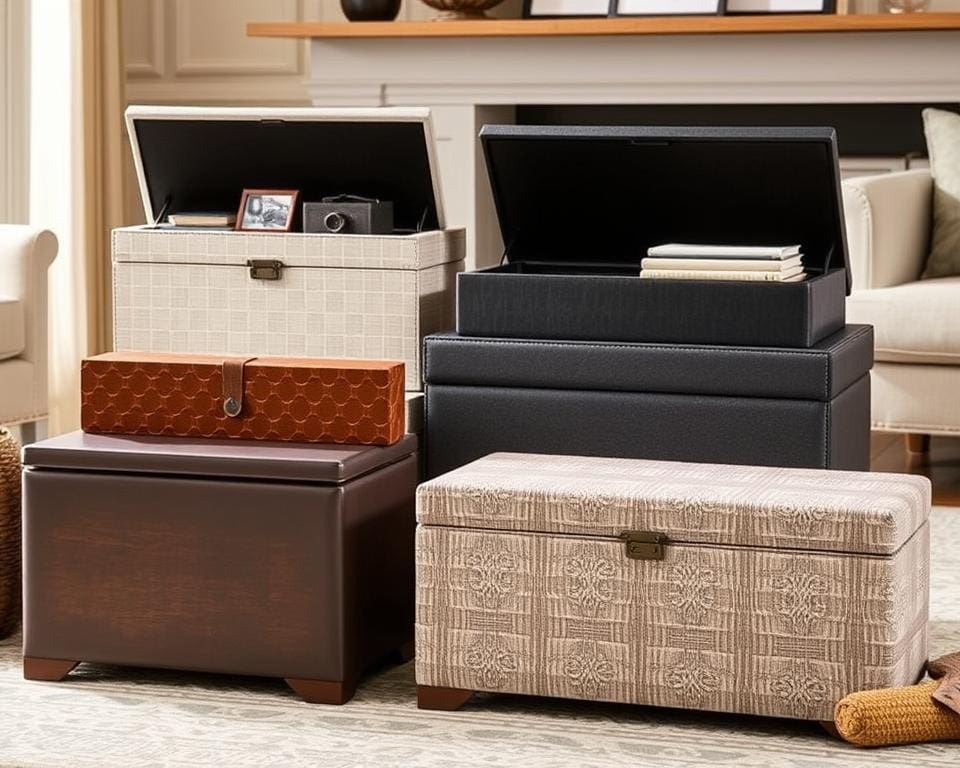 Boxen mit Deckel für versteckten Stauraum