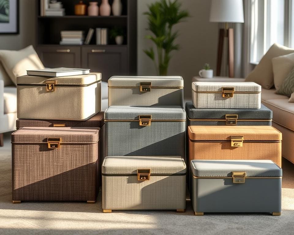 Boxen mit Deckel für versteckten Stauraum