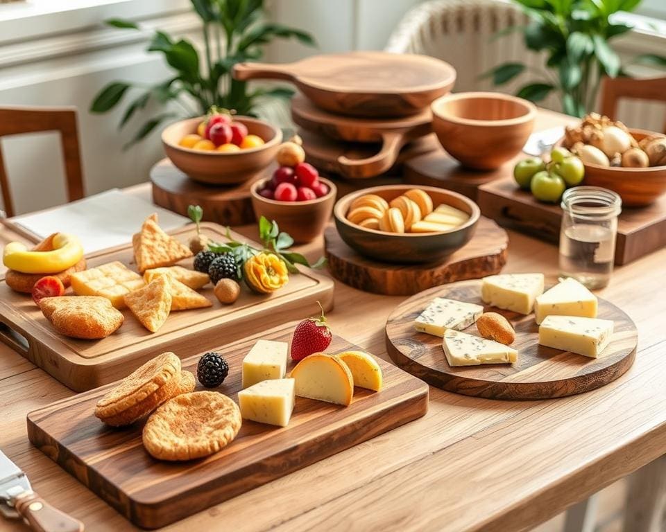 Brunchzubehör aus Holz