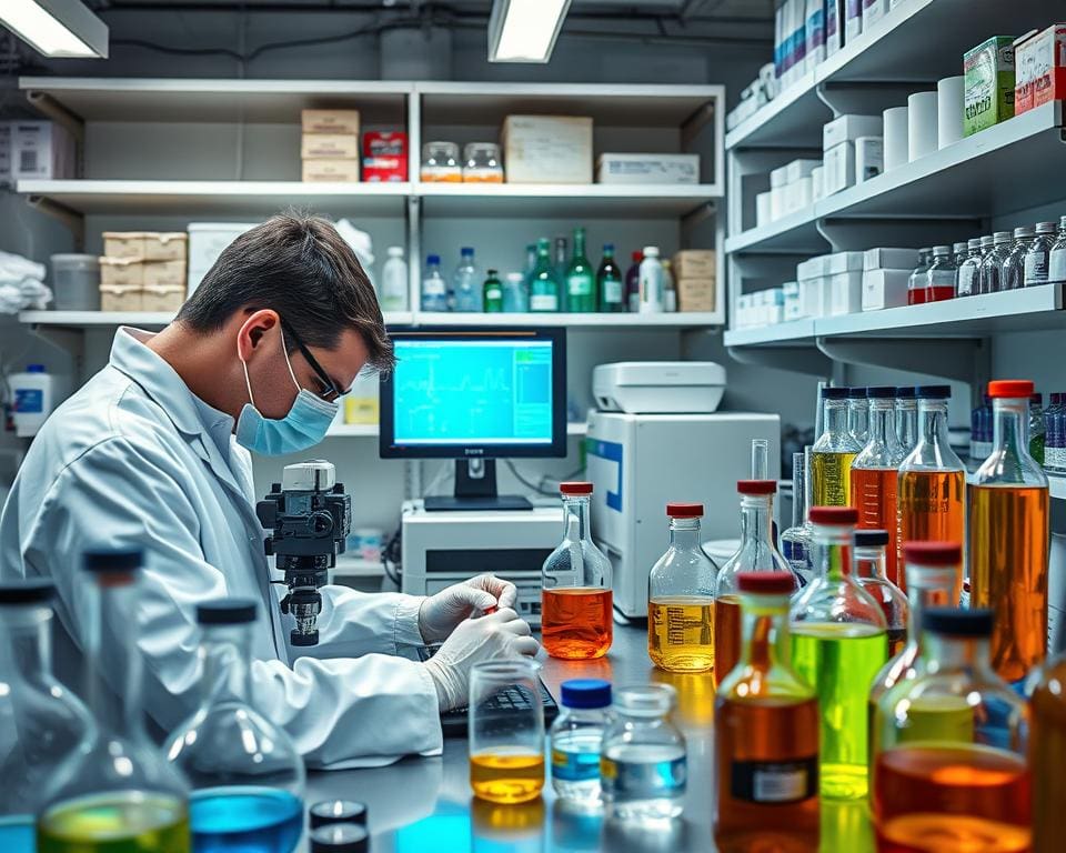 Chemieanalytiker und präzise Messungen