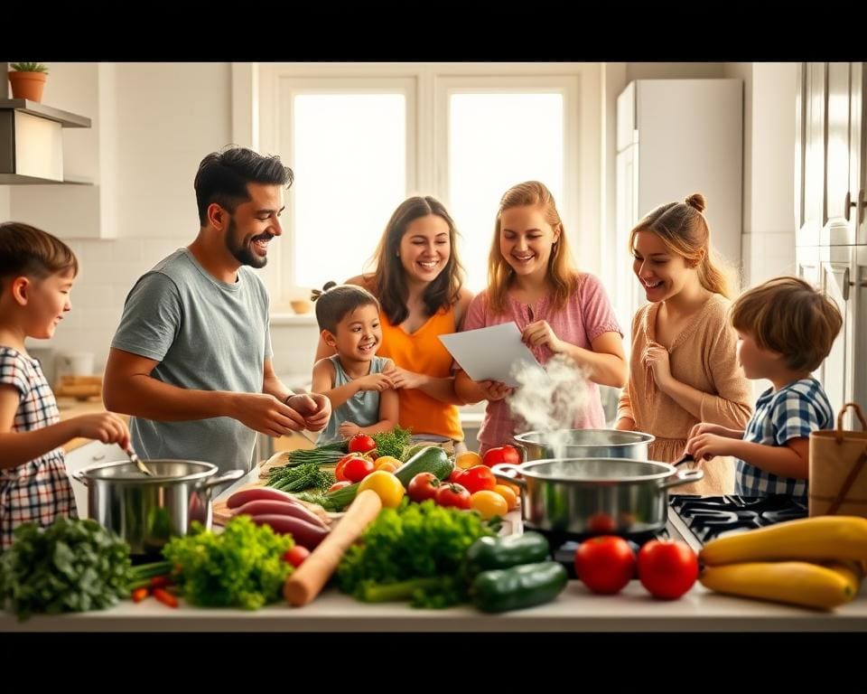 Familienerlebnis beim gemeinsamen Kochen