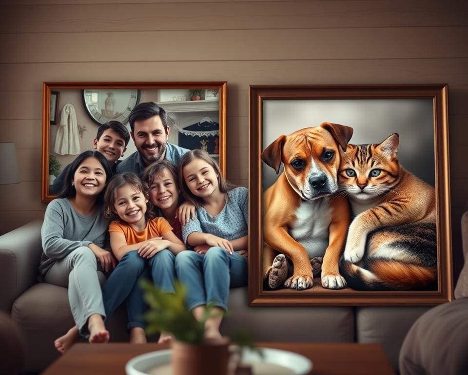 Familienportrait und Tierportrait Emotionen