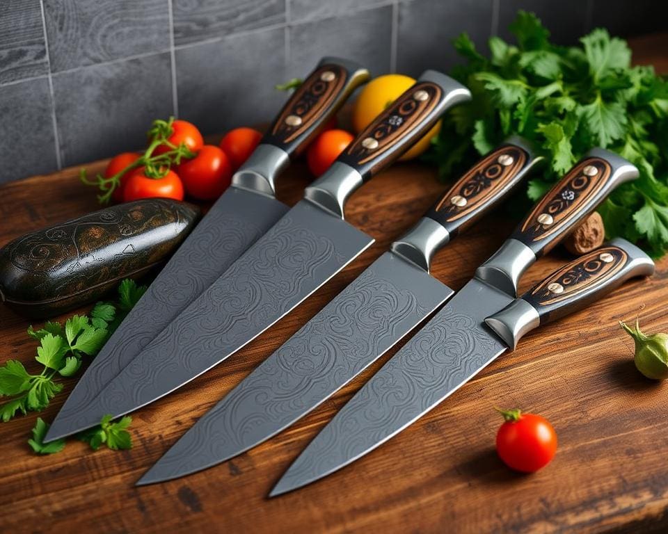 Hochwertige Damastmesser