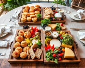 Holztabletts für den perfekten Brunch