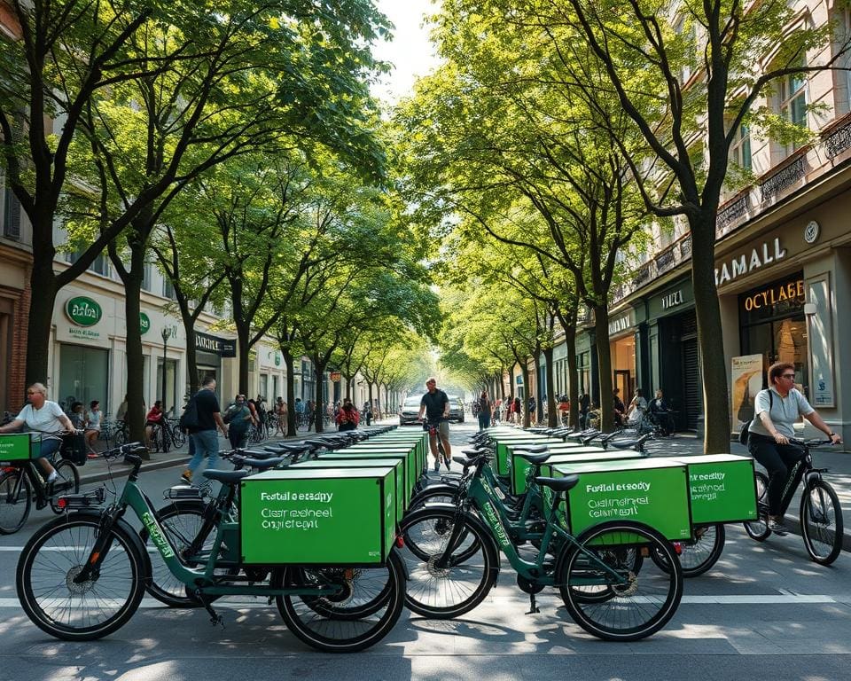Nachhaltige Transportmittel für städtische Lieferdienste