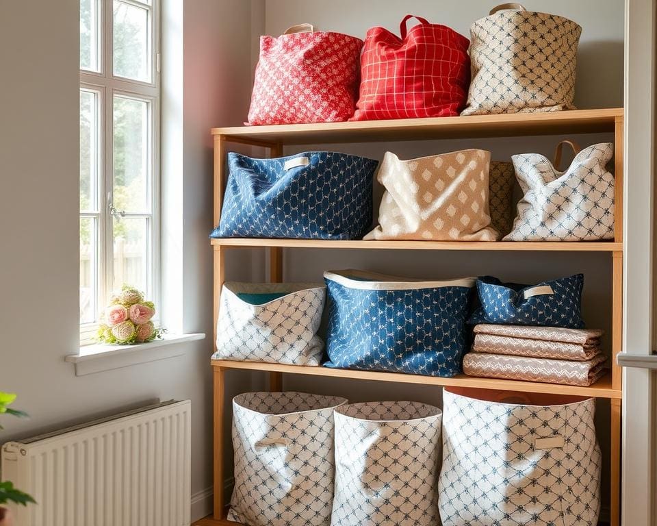 Stofftaschen zur platzsparenden Aufbewahrung