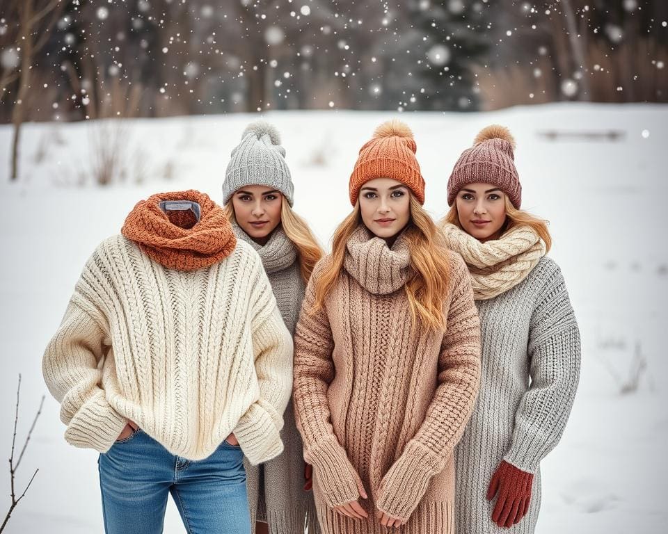 Strickmode Outfits für den Winter