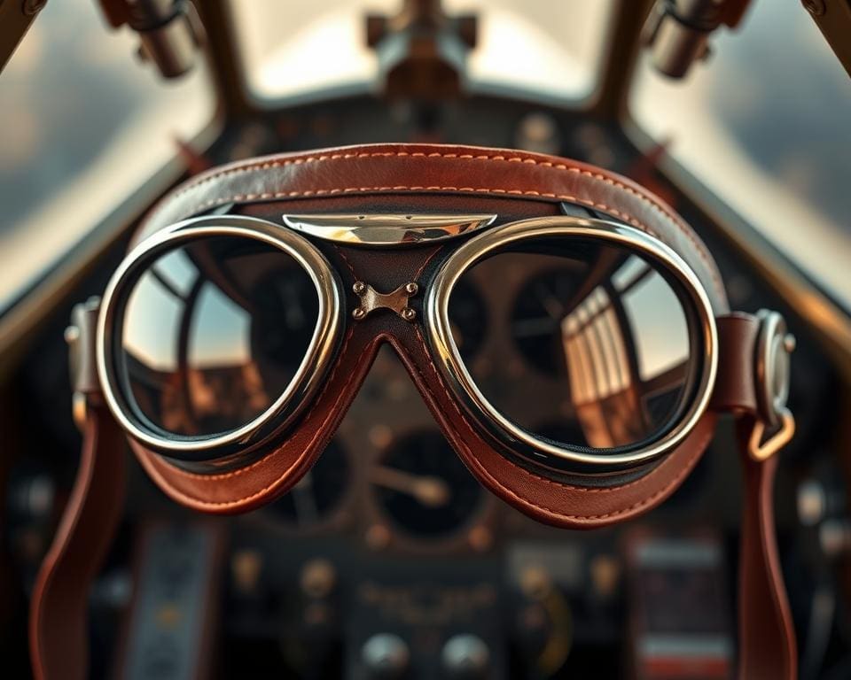 Traditionelle Pilotenbrille und Vintage-Look