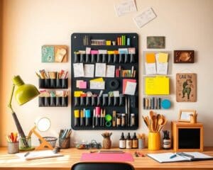 Wandorganizer für kreative Arbeitsbereiche