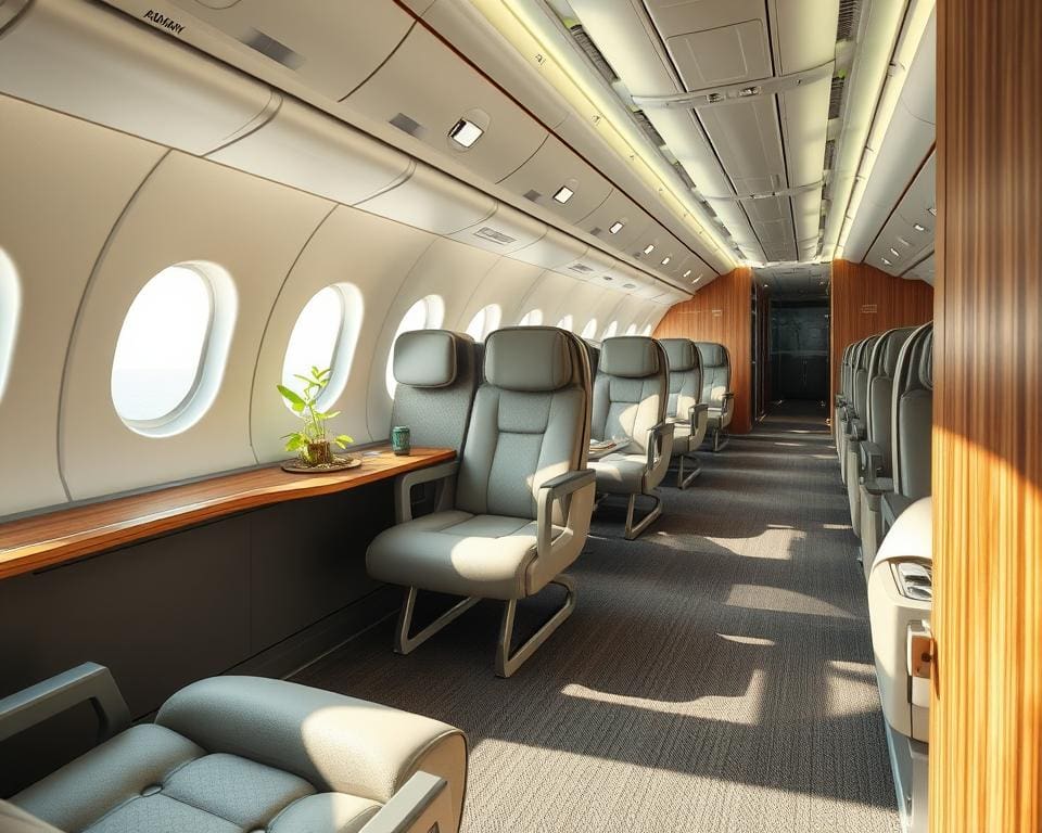 nachhaltiges Flugzeuginterieur