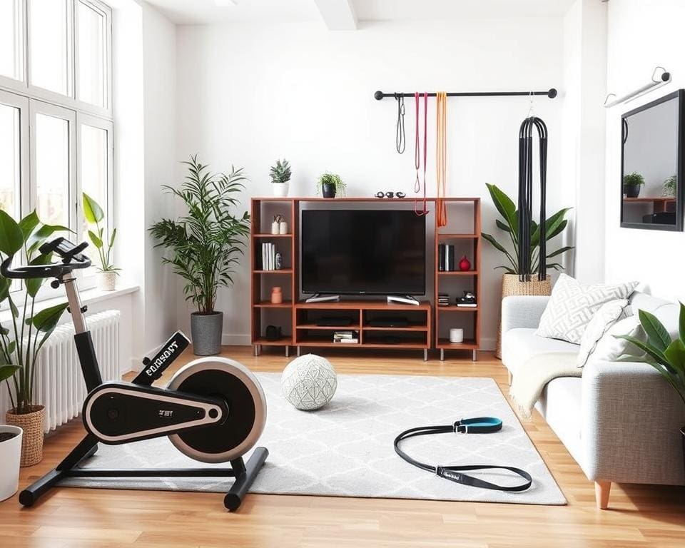 platzsparende Fitnessgeräte