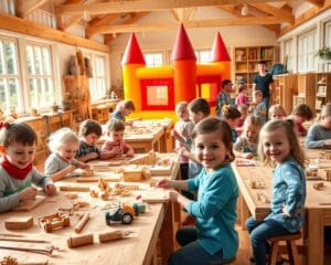 Holzwerkstatt & Hüpfburg: Der perfekte Kindergeburtstag!