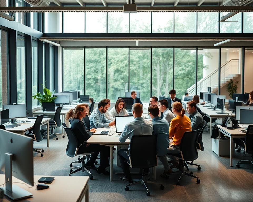 Büroarbeitsplatz Projektteam Effizienz