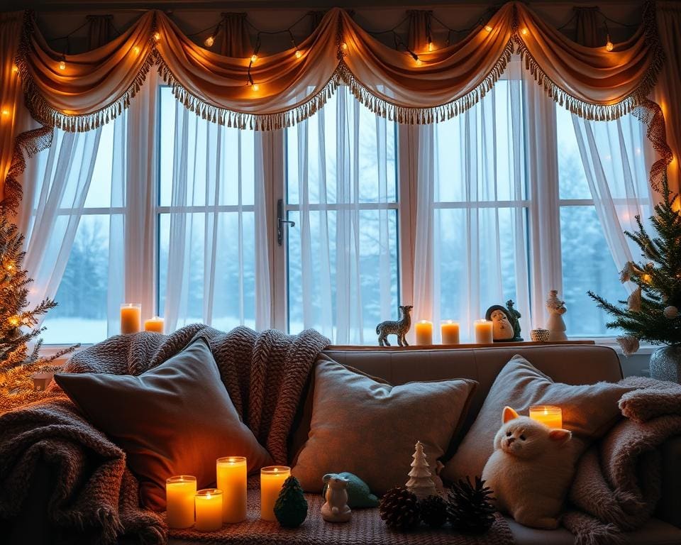 Lichtgestaltung mit Vorhängen und Zubehör für Winterbeleuchtung