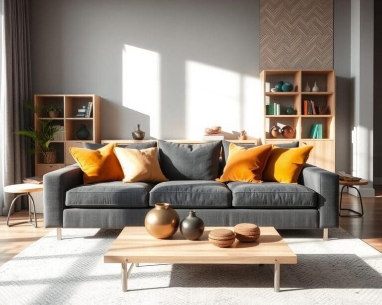 Was sind Akzentfarben für ein graues Interieur?