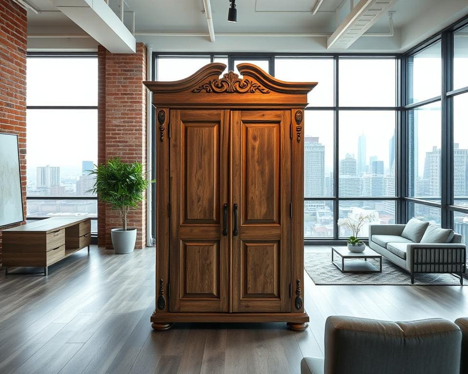 Wie passt ein Bauernschrank ins moderne Loft?