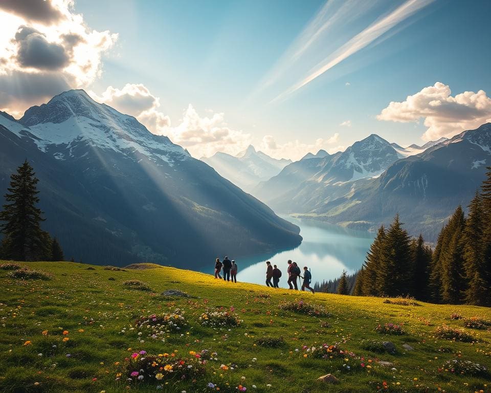 Wanderung in den Alpen