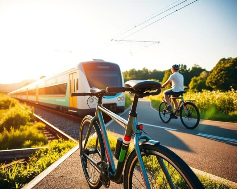 Wie reist man umweltfreundlich mit dem Zug und Fahrrad?