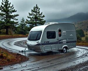 Wie reist man mit Caravan bei Sturm und Regen?