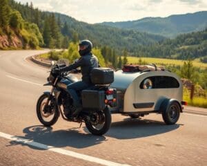 Wie reist man mit Motorrad und Anhänger?