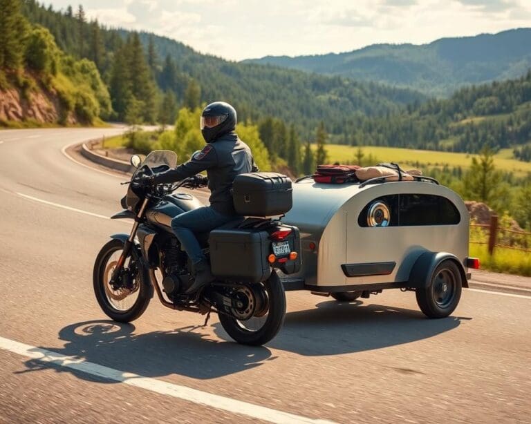 Wie reist man mit Motorrad und Anhänger?