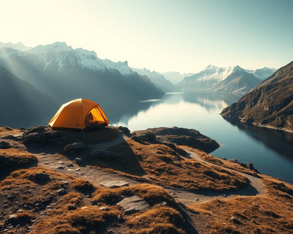 Wie reist man mit dem Zelt durch Fjorde?