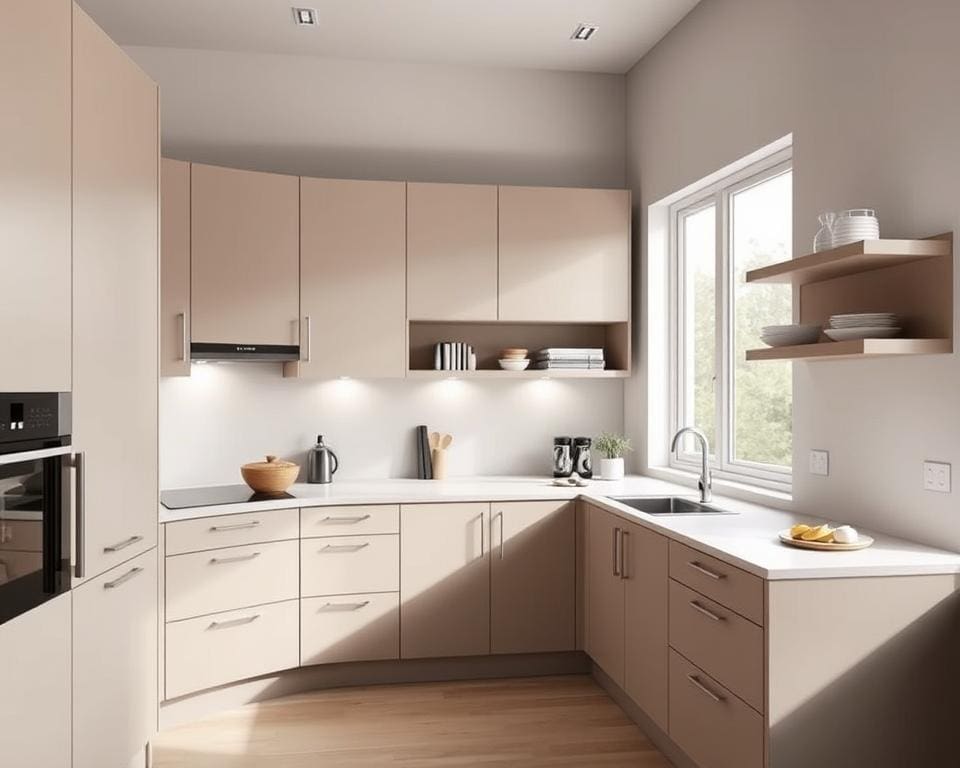 Wie richte ich meine Küche platzsparend und funktional ein?