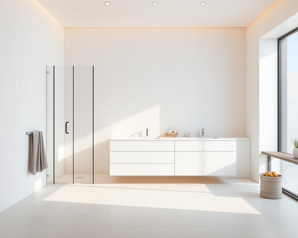 Was sind pflegeleichte Ideen fuer Badezimmerdesign?