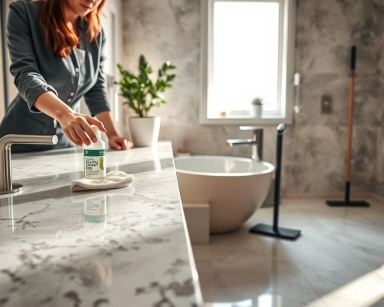 Wie reinigst du Naturstein im Bad schonend?