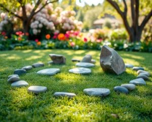Dekorative Natursteine für Gartenflächen
