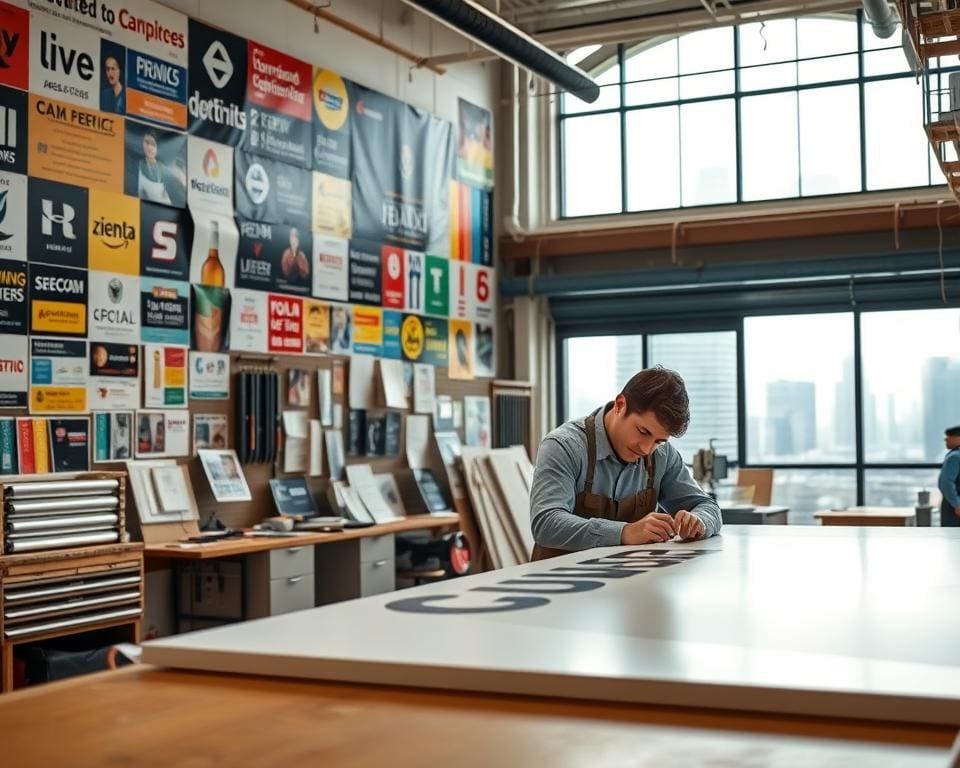 Wie unterstützt ein Werbetechniker Beschilderung?