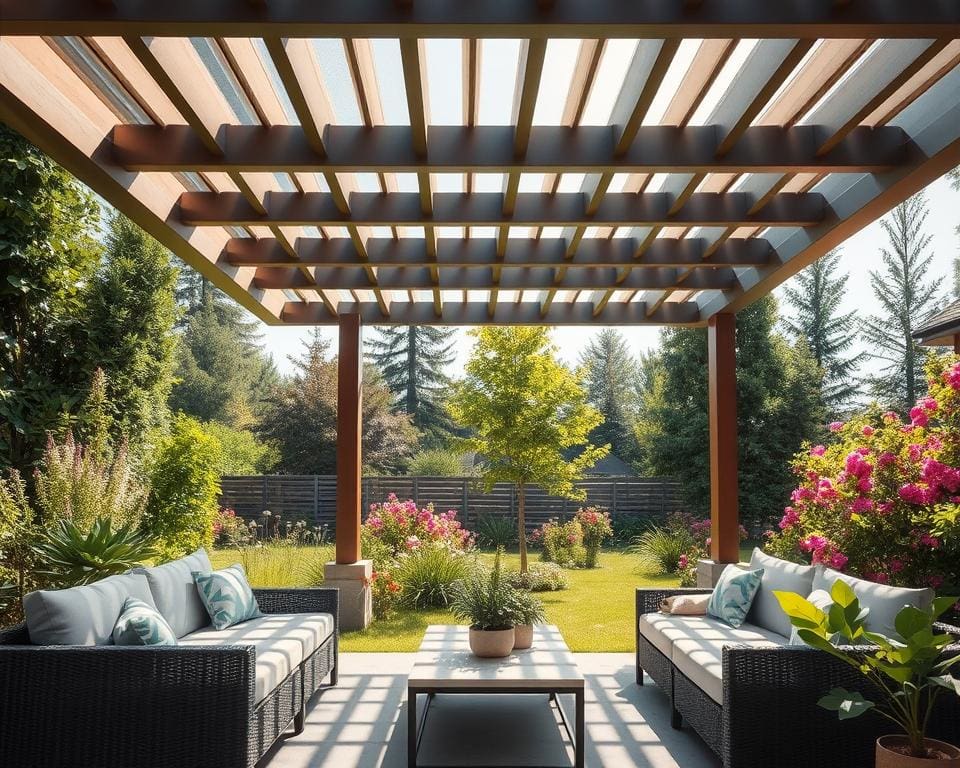 Pergola mit Lamellendach