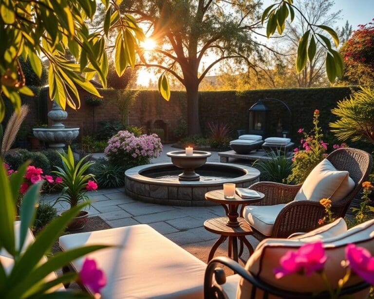 Wellnessbereich im Garten