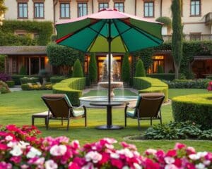 Garten mit Hotel Atmosphäre